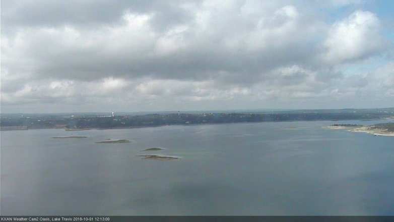 Lake Travis webcam, October 1, 2018 11:15 AM CT