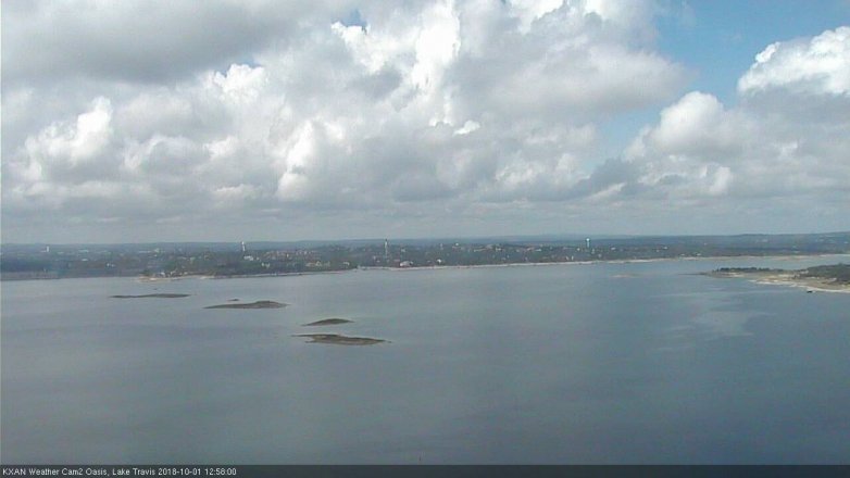 Lake Travis webcam, October 1, 2018 12:00 PM CT