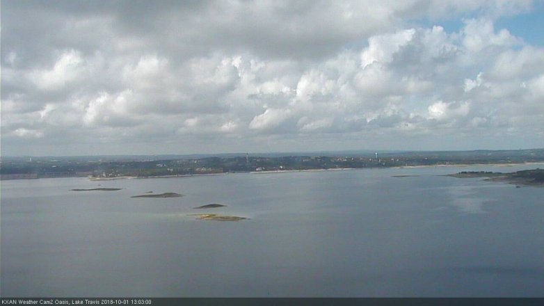 Lake Travis webcam, October 1, 2018 12:05 PM CT