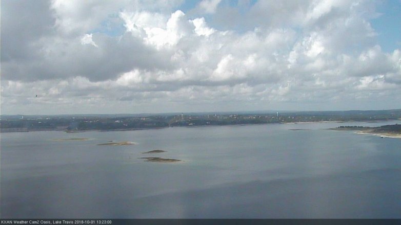 Lake Travis webcam, October 1, 2018 12:25 PM CT