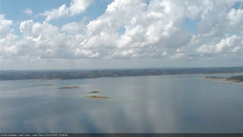 Lake Travis webcam, October 1, 2018 1:00 PM CT