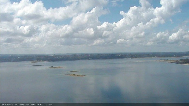 Lake Travis webcam, October 1, 2018 1:05 PM CT