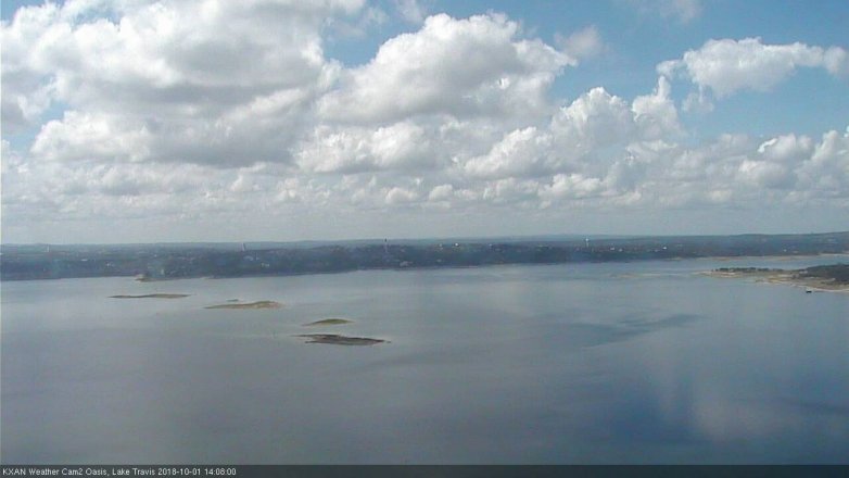 Lake Travis webcam, October 1, 2018 1:10 PM CT
