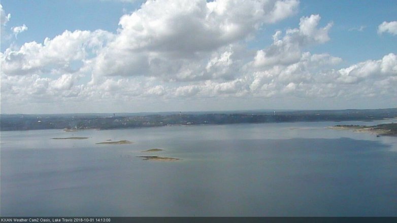 Lake Travis webcam, October 1, 2018 1:15 PM CT