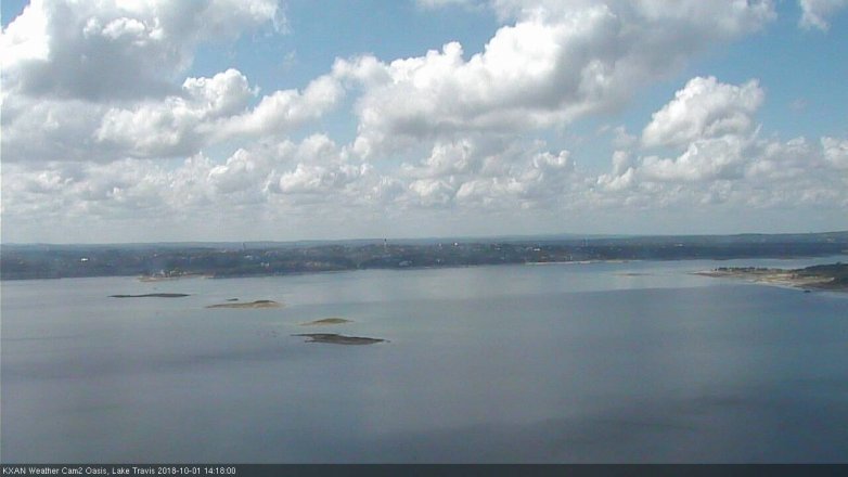 Lake Travis webcam, October 1, 2018 1:20 PM CT
