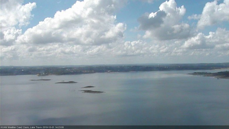 Lake Travis webcam, October 1, 2018 1:25 PM CT