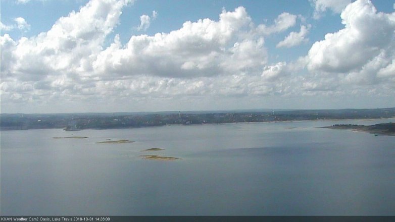 Lake Travis webcam, October 1, 2018 1:30 PM CT