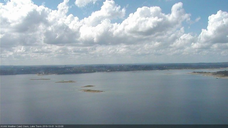 Lake Travis webcam, October 1, 2018 1:35 PM CT