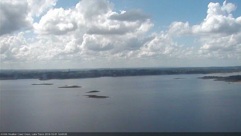 Lake Travis webcam, October 1, 2018 1:50 PM CT