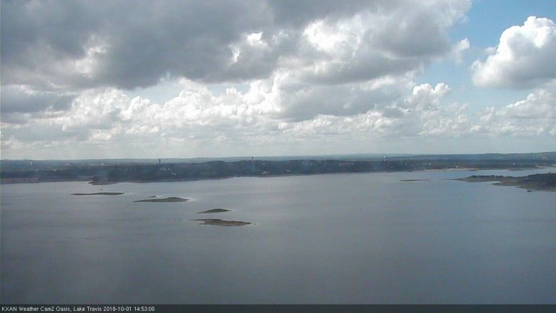 Lake Travis webcam, October 1, 2018 1:55 PM CT