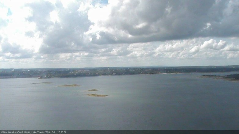 Lake Travis webcam, October 1, 2018 2:05 PM CT