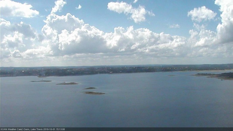 Lake Travis webcam, October 1, 2018 2:15 PM CT