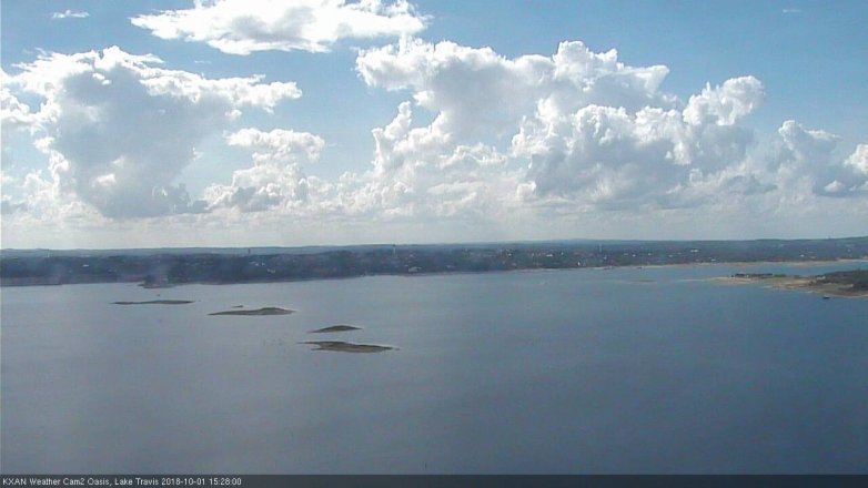 Lake Travis webcam, October 1, 2018 2:30 PM CT