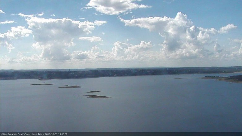 Lake Travis webcam, October 1, 2018 2:35 PM CT