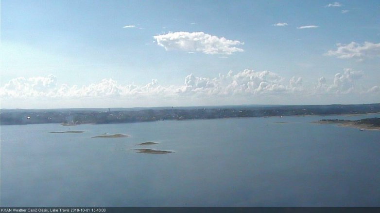 Lake Travis webcam, October 1, 2018 2:50 PM CT
