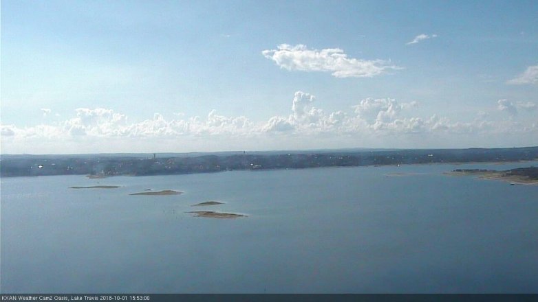 Lake Travis webcam, October 1, 2018 2:55 PM CT