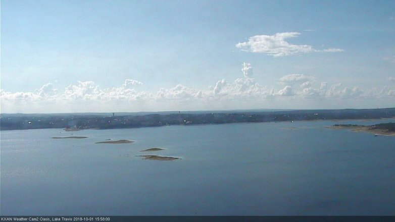 Lake Travis webcam, October 1, 2018 3:00 PM CT