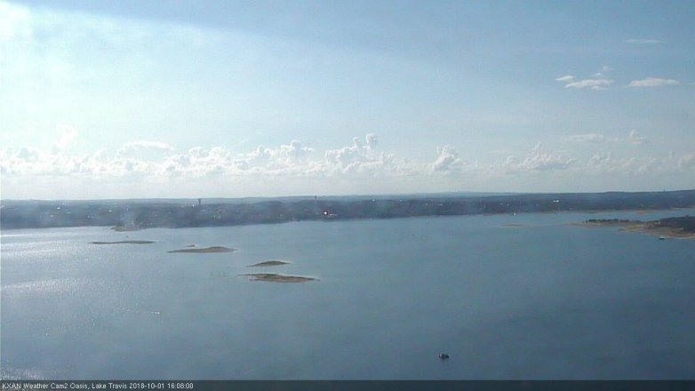 Lake Travis webcam, October 1, 2018 3:10 PM CT