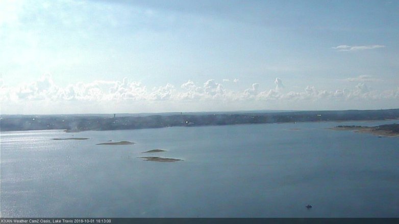 Lake Travis webcam, October 1, 2018 3:15 PM CT