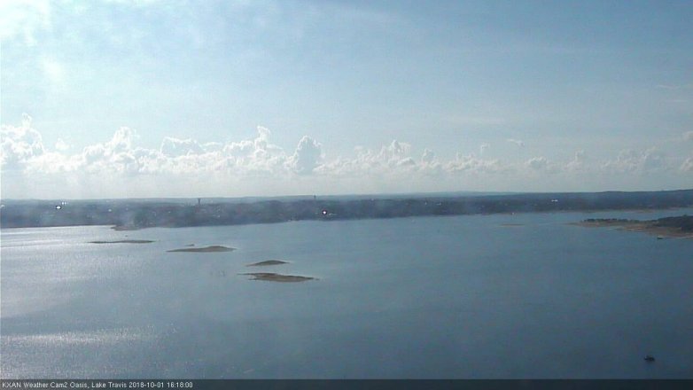 Lake Travis webcam, October 1, 2018 3:20 PM CT