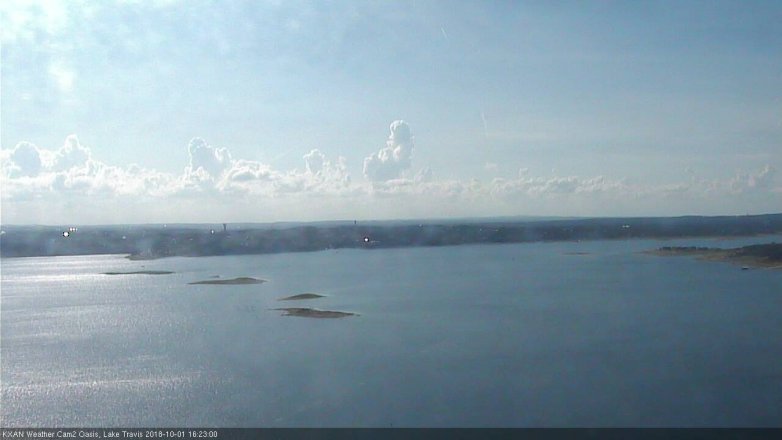 Lake Travis webcam, October 1, 2018 3:25 PM CT