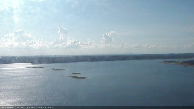 Lake Travis webcam, October 1, 2018 3:30 PM CT