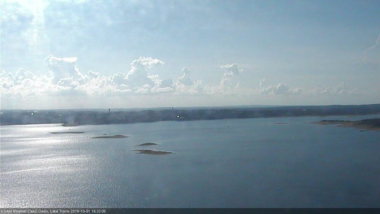 Lake Travis webcam, October 1, 2018 3:35 PM CT