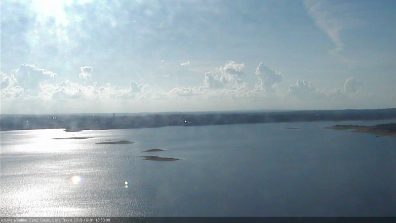 Lake Travis webcam, October 1, 2018 3:55 PM CT