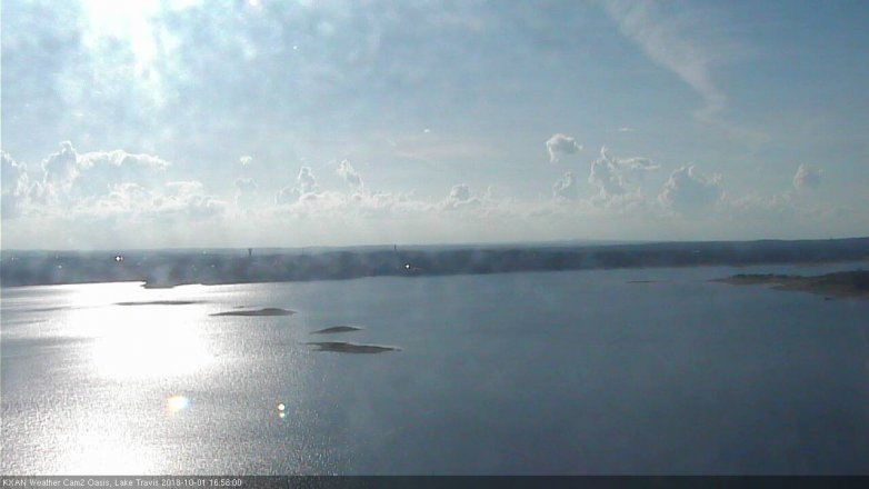 Lake Travis webcam, October 1, 2018 4:00 PM CT