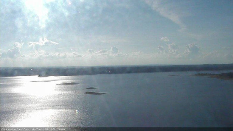 Lake Travis webcam, October 1, 2018 4:05 PM CT