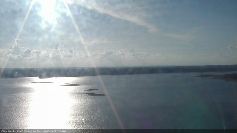 Lake Travis webcam, October 1, 2018 4:25 PM CT