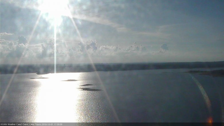 Lake Travis webcam, October 1, 2018 4:40 PM CT