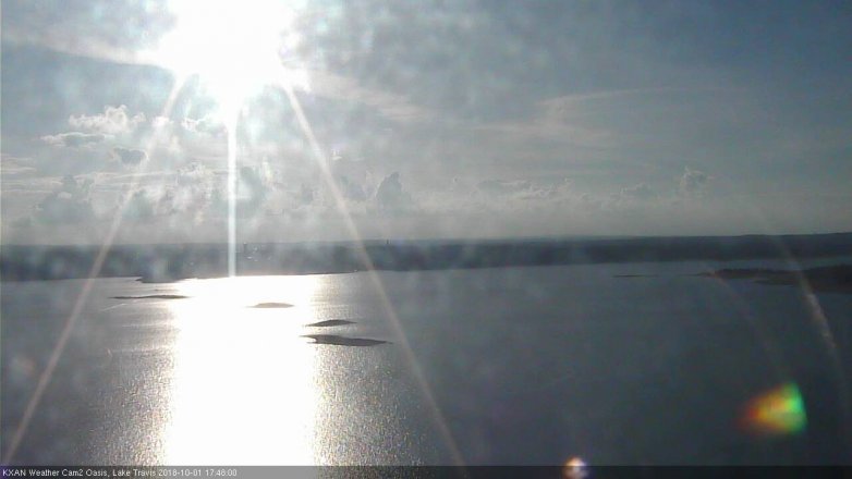 Lake Travis webcam, October 1, 2018 4:50 PM CT