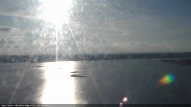Lake Travis webcam, October 1, 2018 5:00 PM CT