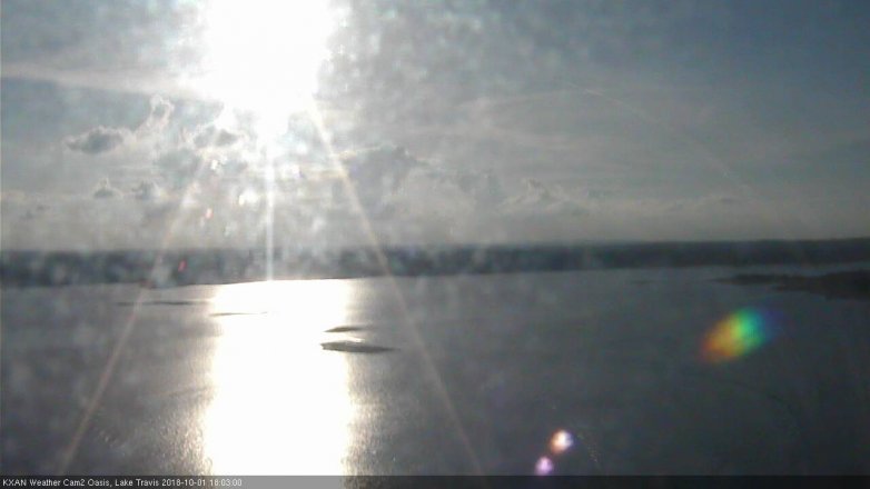 Lake Travis webcam, October 1, 2018 5:05 PM CT