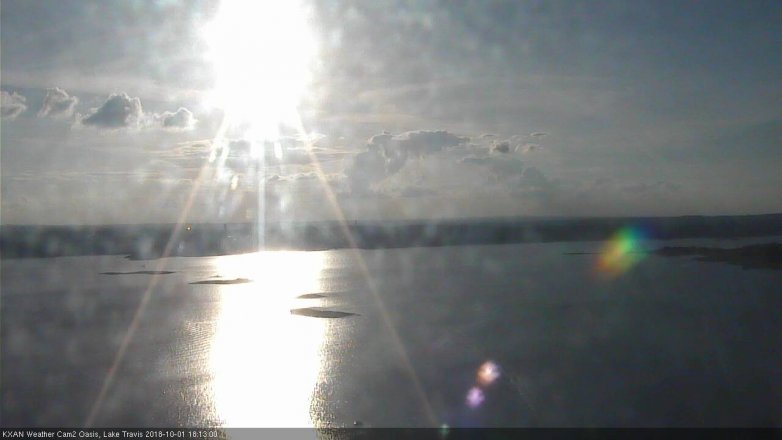 Lake Travis webcam, October 1, 2018 5:15 PM CT