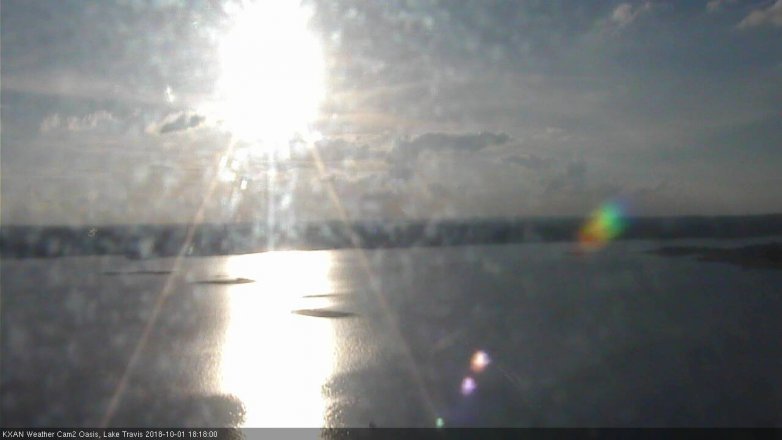 Lake Travis webcam, October 1, 2018 5:20 PM CT