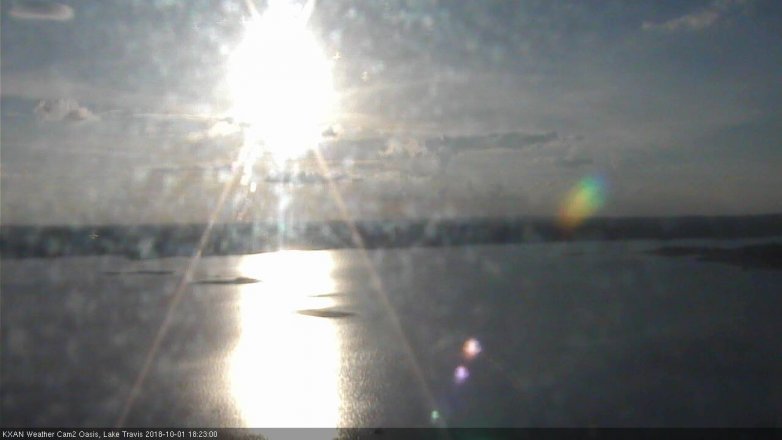 Lake Travis webcam, October 1, 2018 5:25 PM CT