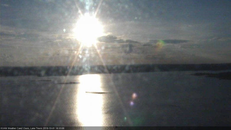 Lake Travis webcam, October 1, 2018 5:35 PM CT