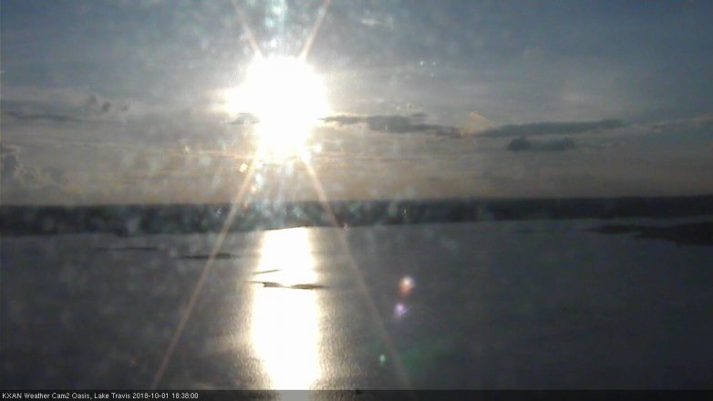 Lake Travis webcam, October 1, 2018 5:40 PM CT