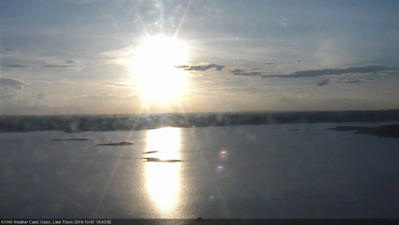 Lake Travis webcam, October 1, 2018 5:45 PM CT
