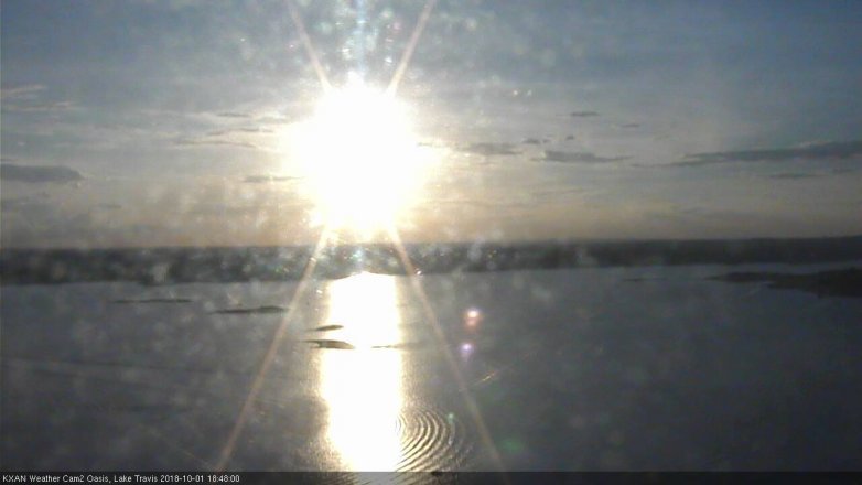 Lake Travis webcam, October 1, 2018 5:50 PM CT
