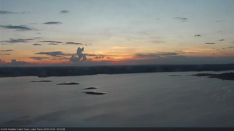 Lake Travis webcam, October 1, 2018 6:25 PM CT