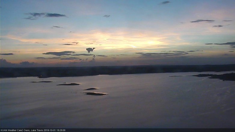 Lake Travis webcam, October 1, 2018 6:30 PM CT