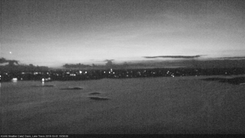 Lake Travis webcam, October 1, 2018 7:00 PM CT