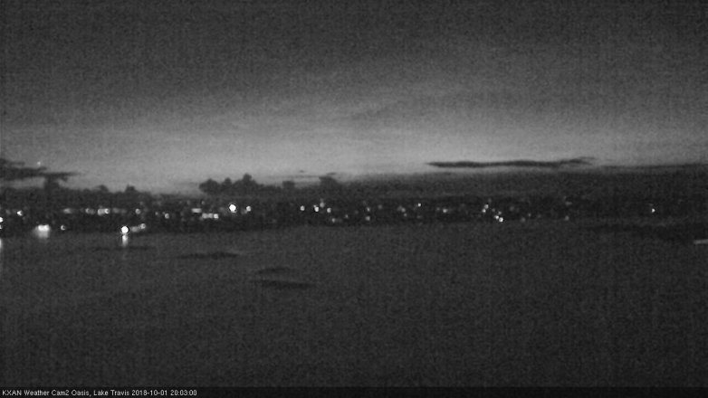 Lake Travis webcam, October 1, 2018 7:05 PM CT