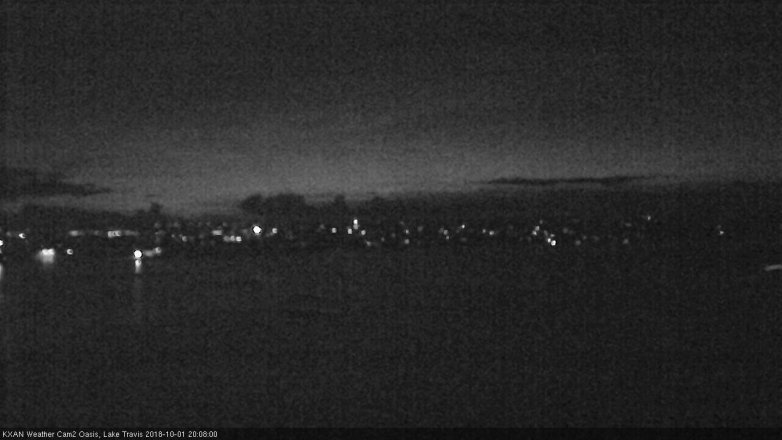 Lake Travis webcam, October 1, 2018 7:10 PM CT