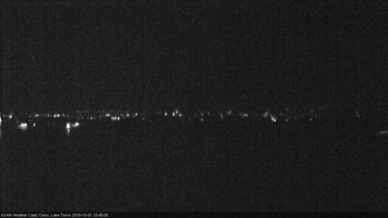 Lake Travis webcam, October 1, 2018 7:50 PM CT