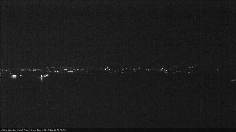 Lake Travis webcam, October 1, 2018 8:00 PM CT