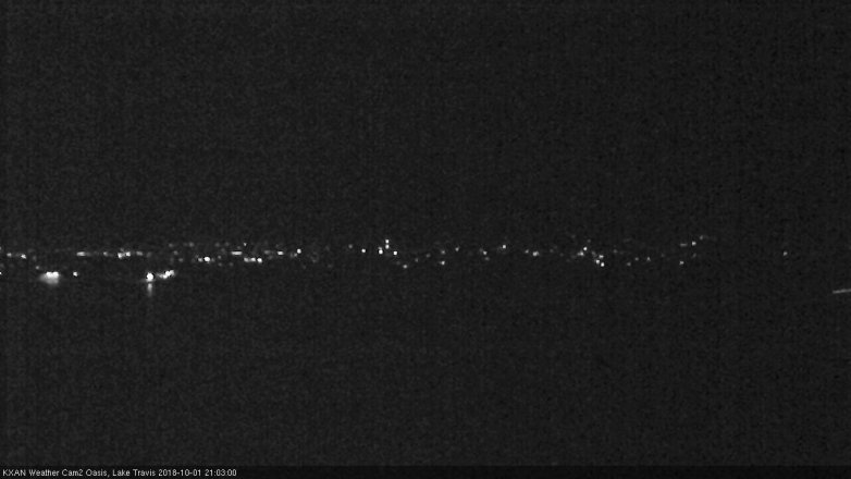 Lake Travis webcam, October 1, 2018 8:05 PM CT